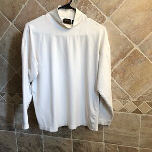Eddie Bauer Mock Turtleneck - Cream - Size L
